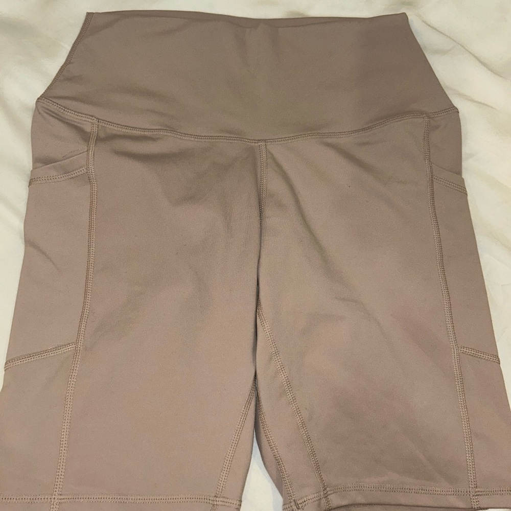 Women's Tan High-Waisted Shorts